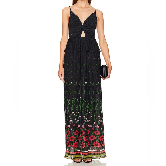 Sabina Musayev Revolve Selina Maxi Dress in Black Print - Picture 1 of 6